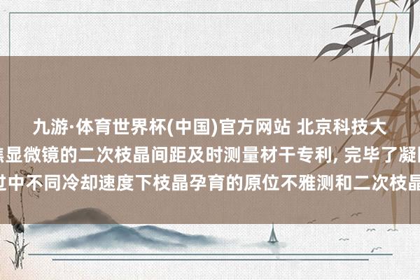 九游·体育世界杯(中国)官方网站 北京科技大学苦求基于高温共聚焦显微镜的二次枝晶间距及时测量材干专利， 完毕了凝固经过中不同冷却速度下枝晶孕育的原位不雅测和二次枝晶间距的及时、快速且领悟测量