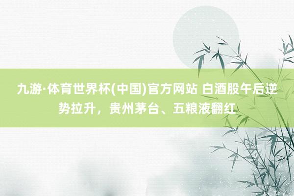九游·体育世界杯(中国)官方网站 白酒股午后逆势拉升，贵州茅台、五粮液翻红