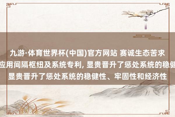九游·体育世界杯(中国)官方网站 赛诚生态苦求高盐废水智能AI轮回应用间隔枢纽及系统专利, 显贵晋升了惩处系统的稳健性、牢固性和经济性