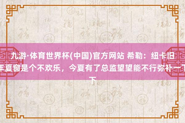 九游·体育世界杯(中国)官方网站 希勒：纽卡旧年夏窗是个不欢乐，今夏有了总监望望能不行弥补一下