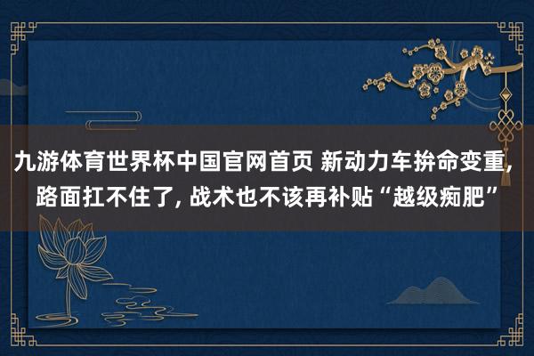九游体育世界杯中国官网首页 新动力车拚命变重， 路面扛不住了， 战术也不该再补贴“越级痴肥”