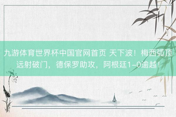 九游体育世界杯中国官网首页 天下波！梅西弧顶远射破门，德保罗助攻，阿根廷1-0逾越！