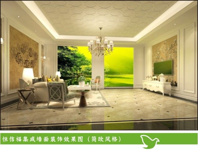 恒信福竹木纤维集成墙面 引领环保建材新潮流